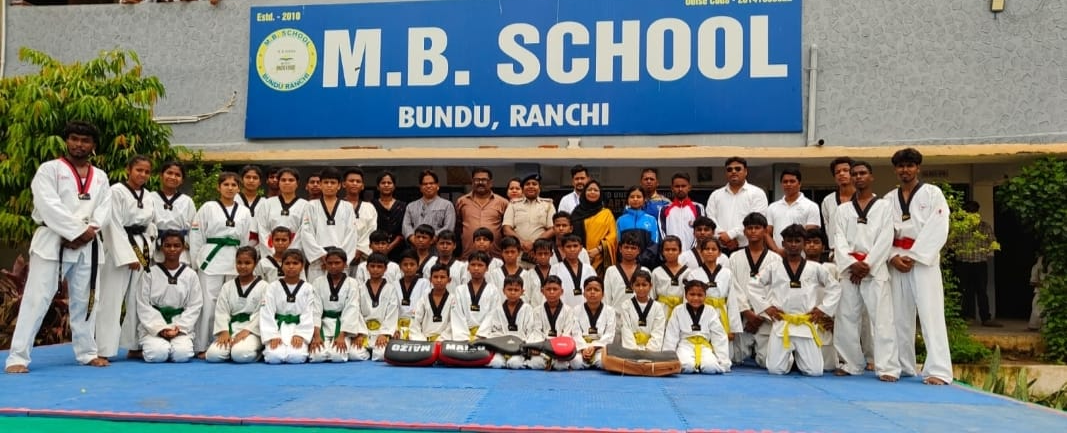 Taekwondo Team Training at M.B. School, Bundu
